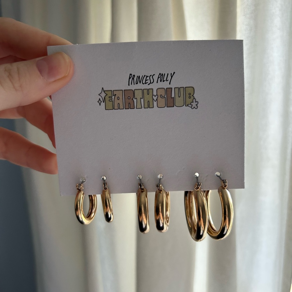 Princess Polly Gold Earrings Set